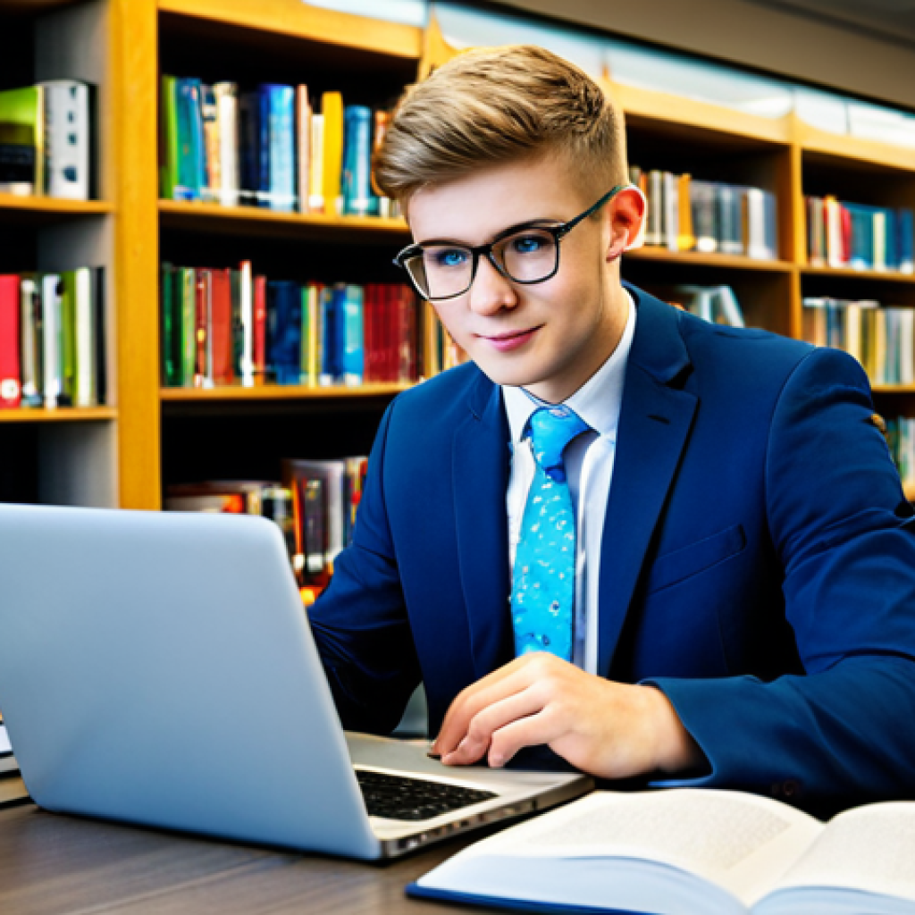 브랜드 마케터의 커리어맵 만들기 - Aspiring Marketing Professional**

"A young, enthusiastic marketing student in a modern library, stu...