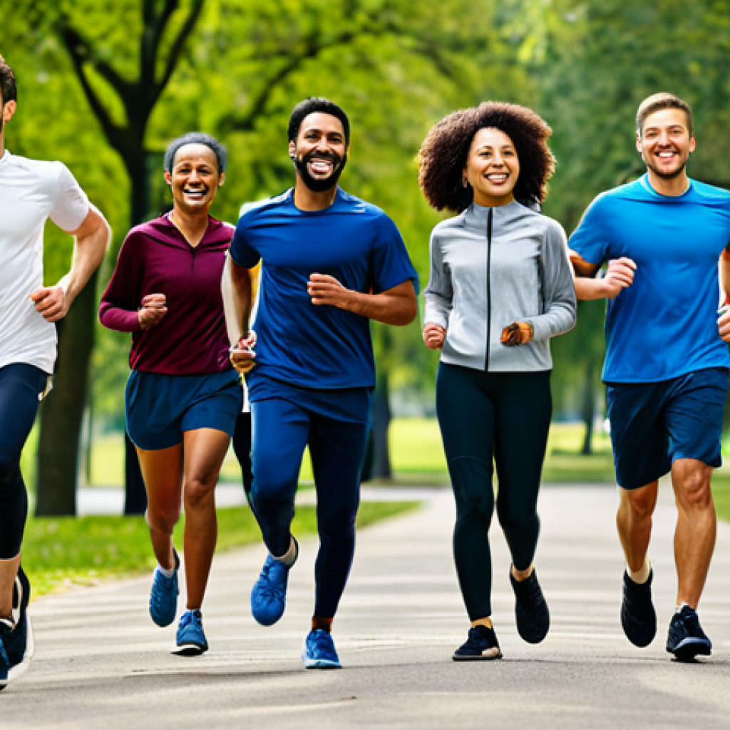 브랜드 마케팅 전략 수립 프로세스 - Community & Sport**

"A group of diverse, fully clothed people jogging together in a sunny park, all...