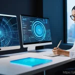 Home 6 브랜드 마케터를 위한 커뮤니케이션 전략 - **Prompt:** A diverse group of adults, elegantly dressed in smart casual attire, stands in a brightl...