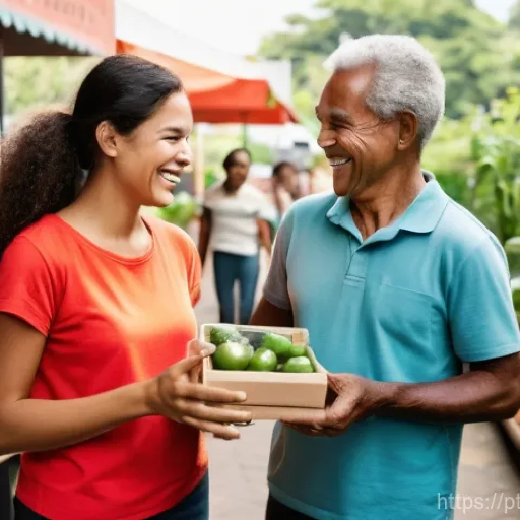 브랜드 마케팅 직무에서 자주 사용하는 용어 - **Prompt 1: The Authentic Brand Connection**
    "A vibrant, high-definition photograph depicting a ...