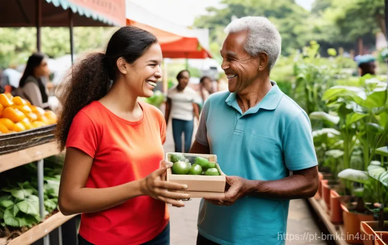 브랜드 마케팅 직무에서 자주 사용하는 용어 - **Prompt 1: The Authentic Brand Connection**
    "A vibrant, high-definition photograph depicting a ...